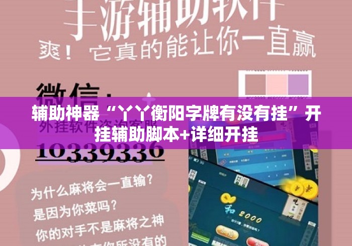辅助神器“丫丫衡阳字牌有没有挂”开挂辅助脚本+详细开挂