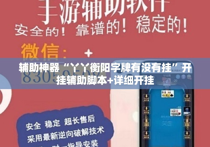 辅助神器“丫丫衡阳字牌有没有挂	”开挂辅助脚本+详细开挂