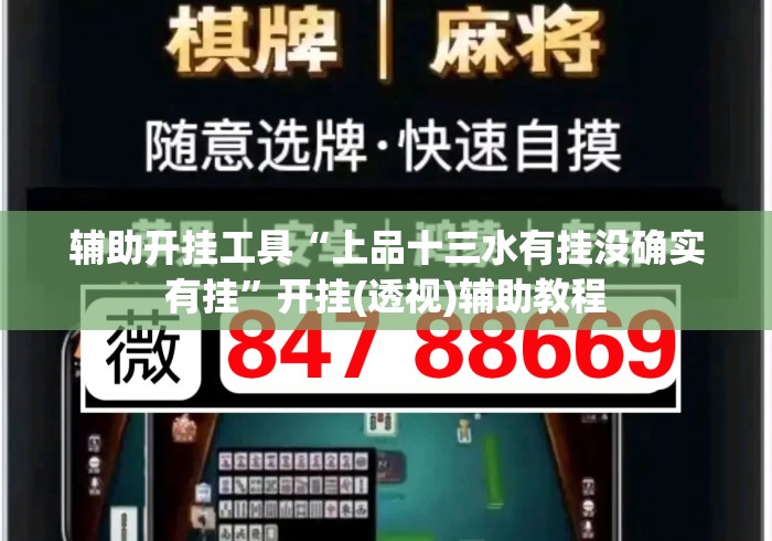 辅助开挂工具“上品十三水有挂没确实有挂”开挂(透视)辅助教程