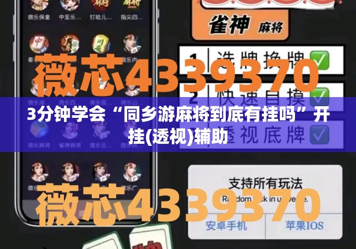 3分钟学会“同乡游麻将到底有挂吗”开挂(透视)辅助