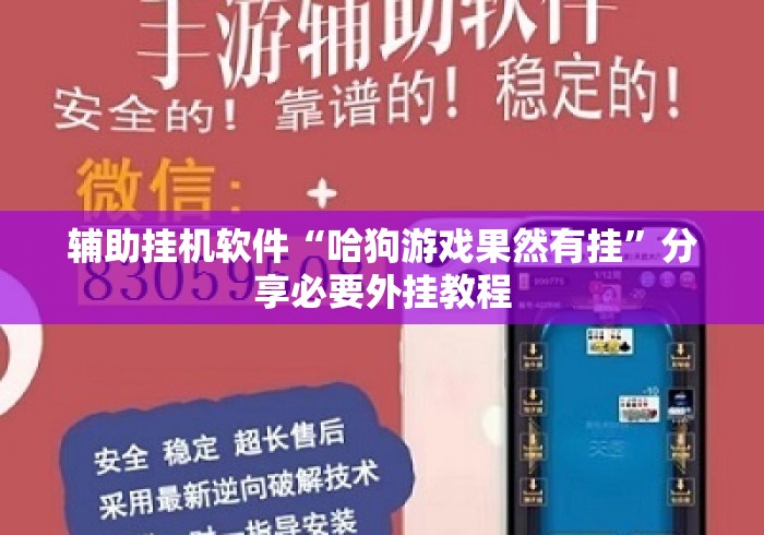 辅助挂机软件“哈狗游戏果然有挂”分享必要外挂教程