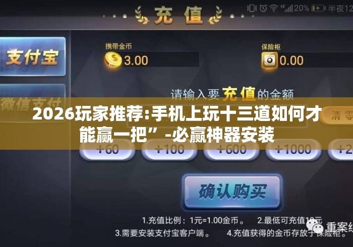 2026玩家推荐:手机上玩十三道如何才能赢一把”-必赢神器安装