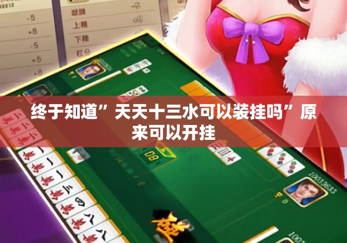终于知道”天天十三水可以装挂吗”原来可以开挂