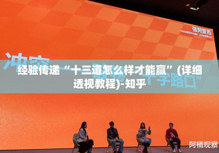 经验传递“十三道怎么样才能赢”(详细透视教程)-知乎
