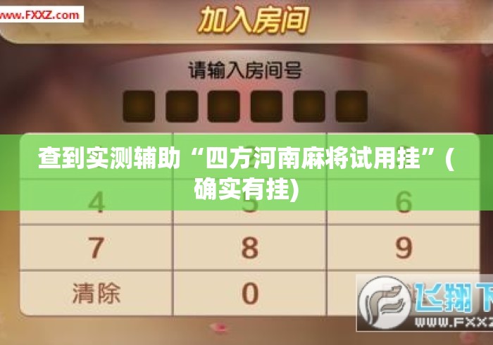 查到实测辅助“四方河南麻将试用挂”(确实有挂)