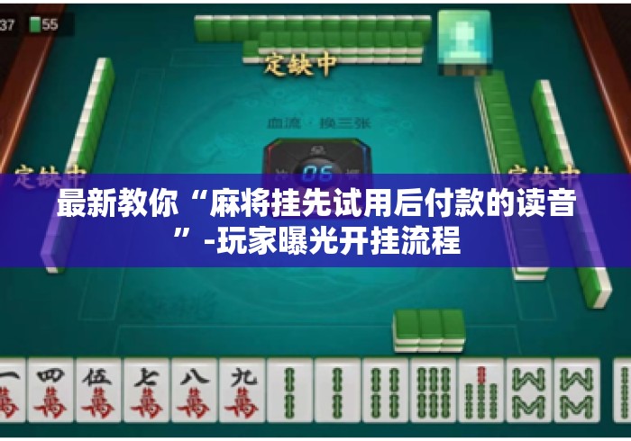 最新教你“麻将挂先试用后付款的读音”-玩家曝光开挂流程