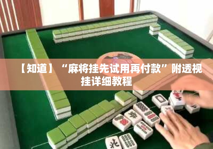 【知道】“麻将挂先试用再付款”附透视挂详细教程