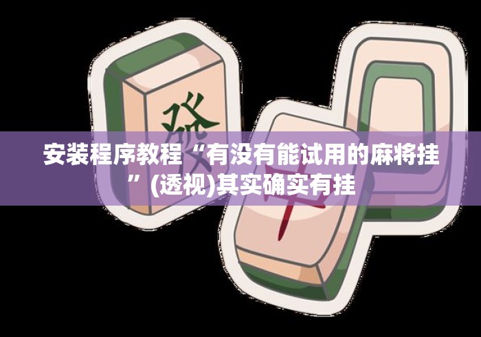 安装程序教程“有没有能试用的麻将挂	”(透视)其实确实有挂