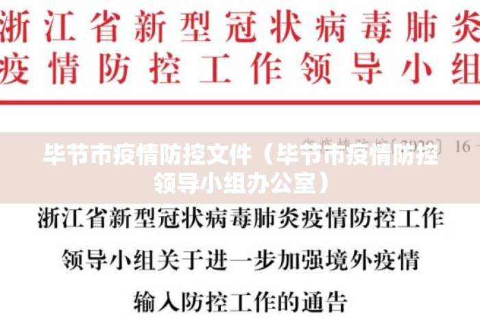 毕节市疫情防控文件(毕节市疫情防控领导小组办公室) 毕节市疫情防控文件(毕节市疫情防控领导小组办公室)