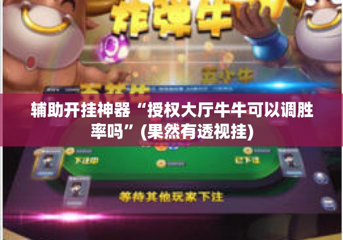 辅助开挂神器“授权大厅牛牛可以调胜率吗	”(果然有透视挂)