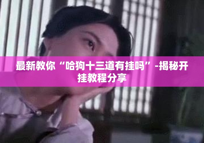 最新教你“哈狗十三道有挂吗”-揭秘开挂教程分享