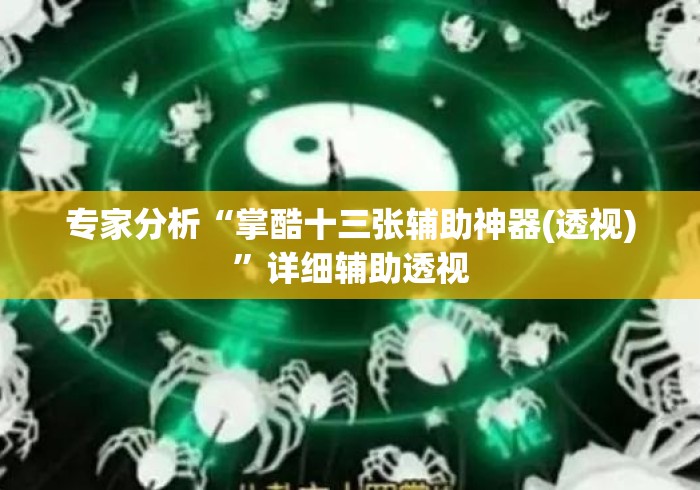专家分析“掌酷十三张辅助神器(透视)”详细辅助透视