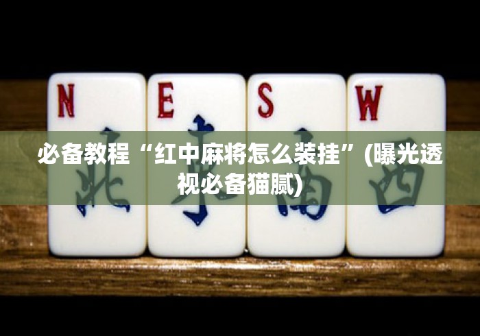 必备教程“红中麻将怎么装挂”(曝光透视必备猫腻)