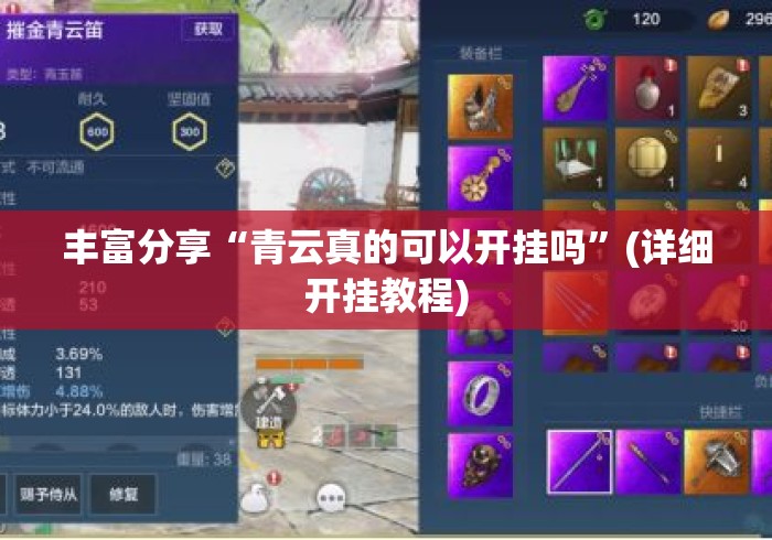 丰富分享“青云真的可以开挂吗	”(详细开挂教程)