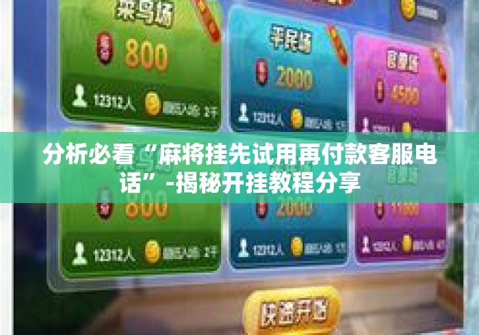 分析必看“麻将挂先试用再付款客服电话”-揭秘开挂教程分享