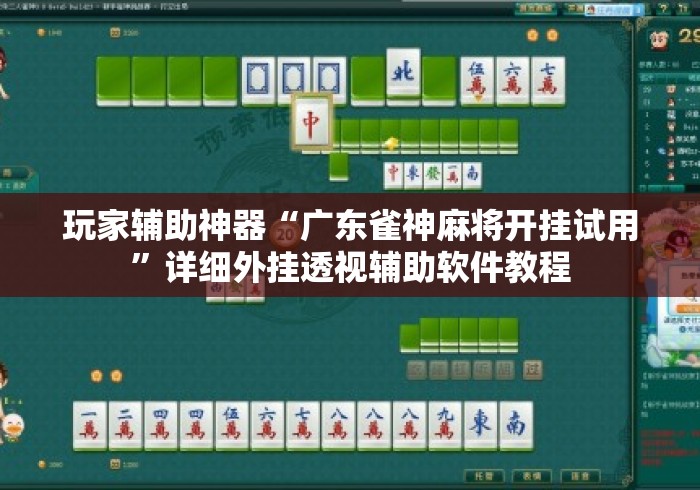 玩家辅助神器“广东雀神麻将开挂试用”详细外挂透视辅助软件教程