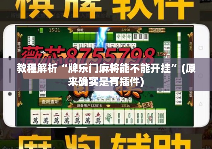 教程解析“牌乐门麻将能不能开挂”(原来确实是有插件)