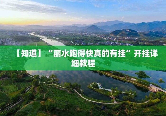 【知道】“丽水跑得快真的有挂	”开挂详细教程