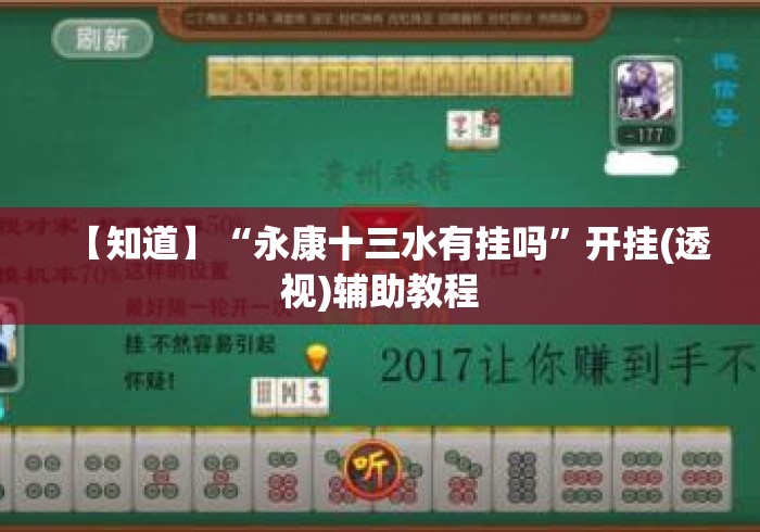 【知道】“永康十三水有挂吗”开挂(透视)辅助教程