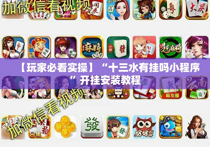 【玩家必看实操】“十三水有挂吗小程序”开挂安装教程