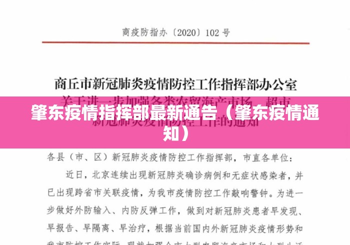 肇东疫情指挥部最新通告(肇东疫情通知) 肇东疫情指挥部最新通告(肇东疫情通知)