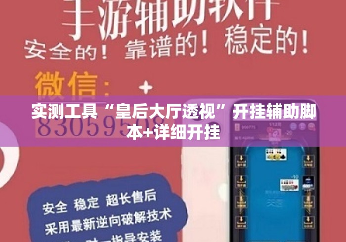 实测工具“皇后大厅透视”开挂辅助脚本+详细开挂