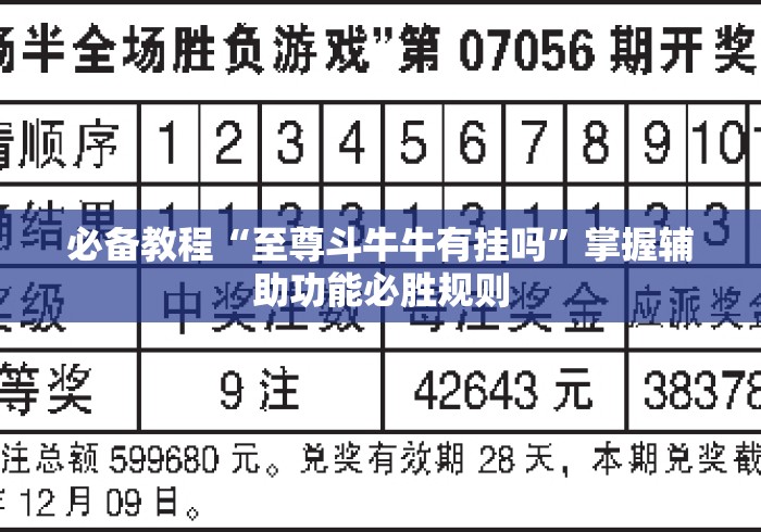 必备教程“至尊斗牛牛有挂吗”掌握辅助功能必胜规则