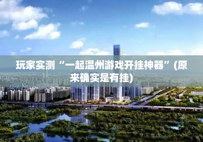 玩家实测“一起温州游戏开挂神器”(原来确实是有挂)