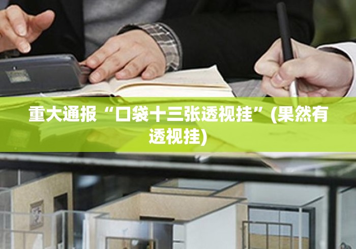 重大通报“口袋十三张透视挂”(果然有透视挂)