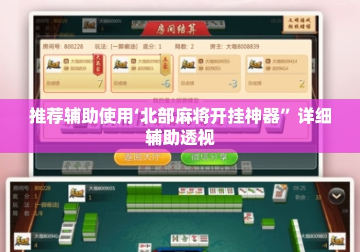 推荐辅助使用‘北部麻将开挂神器	”详细辅助透视