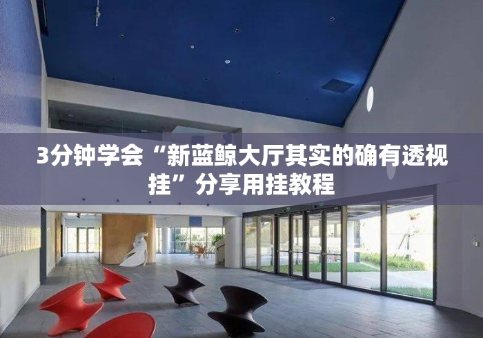 3分钟学会“新蓝鲸大厅其实的确有透视挂”分享用挂教程