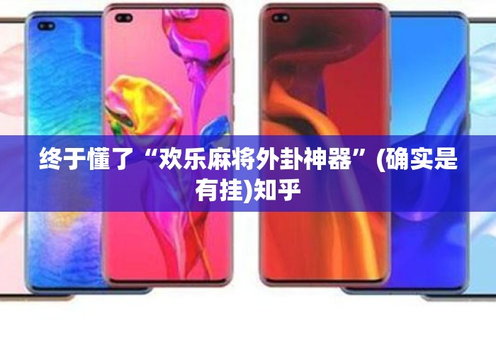 终于懂了“欢乐麻将外卦神器”(确实是有挂)知乎