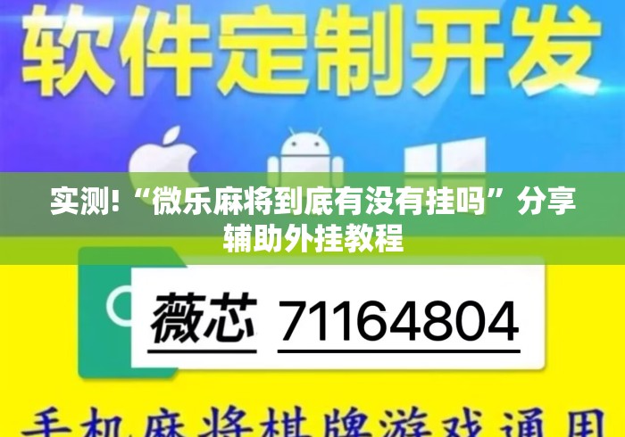 实测!“微乐麻将到底有没有挂吗”分享辅助外挂教程