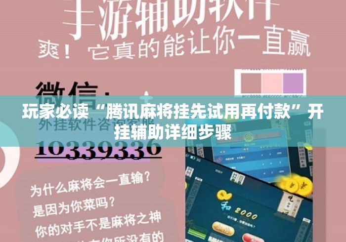 玩家必读“腾讯麻将挂先试用再付款	”开挂辅助详细步骤