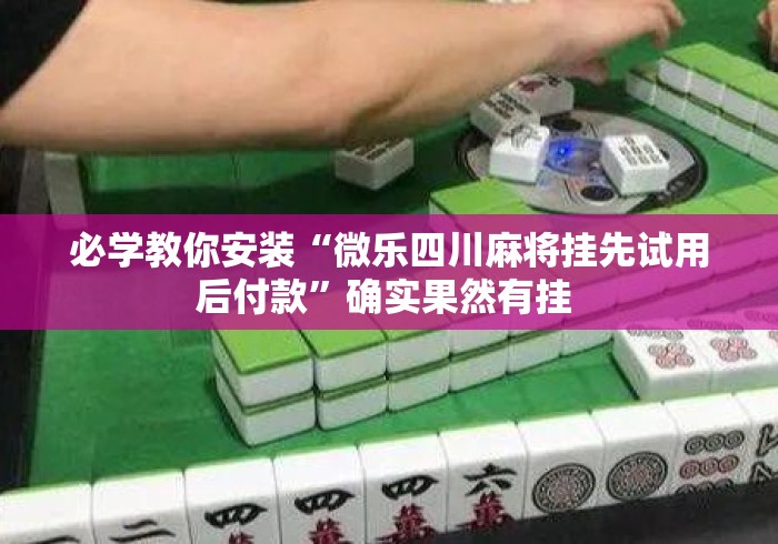 必学教你安装“微乐四川麻将挂先试用后付款”确实果然有挂 