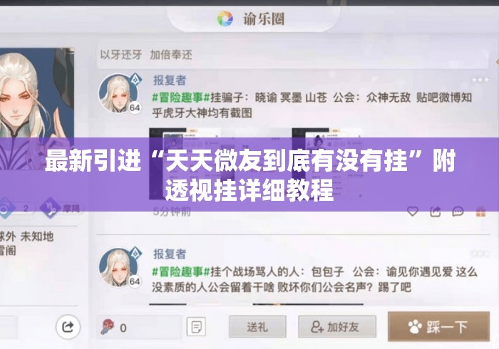 最新引进“天天微友到底有没有挂”附透视挂详细教程
