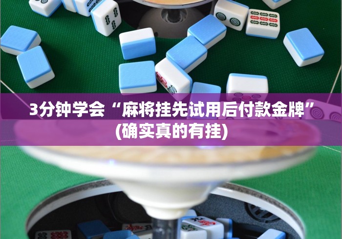 3分钟学会“麻将挂先试用后付款金牌”(确实真的有挂)