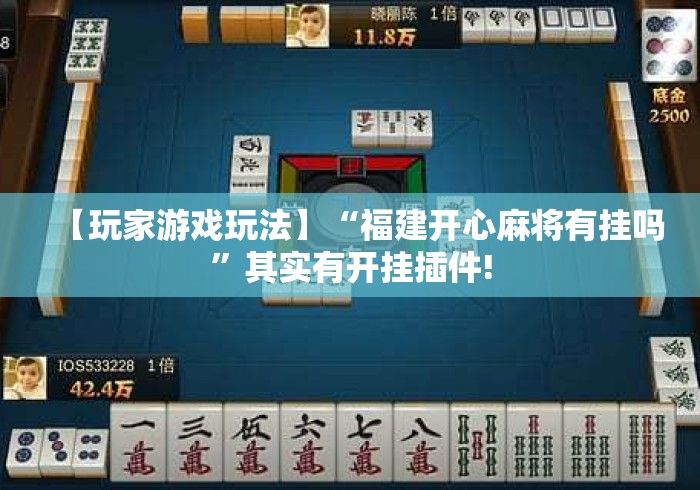 【玩家游戏玩法】“福建开心麻将有挂吗”其实有开挂插件!