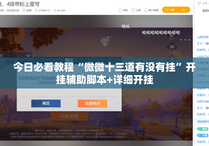 今日必看教程“微微十三道有没有挂	”开挂辅助脚本+详细开挂