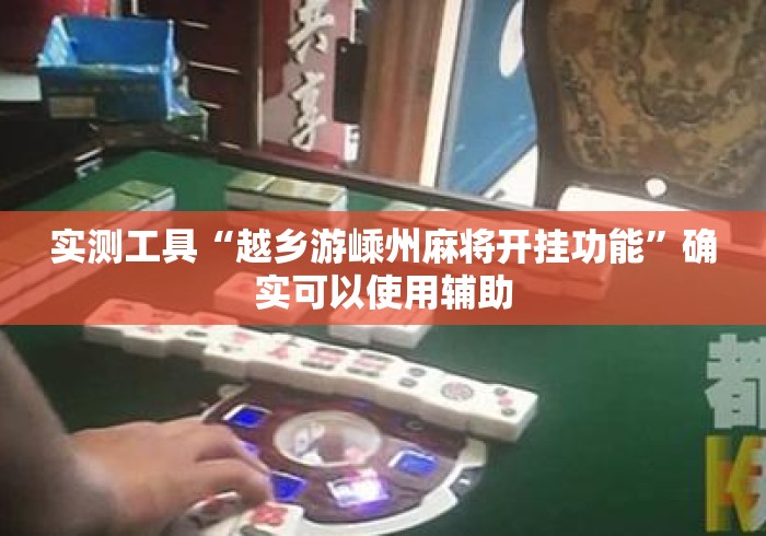 实测工具“越乡游嵊州麻将开挂功能	”确实可以使用辅助