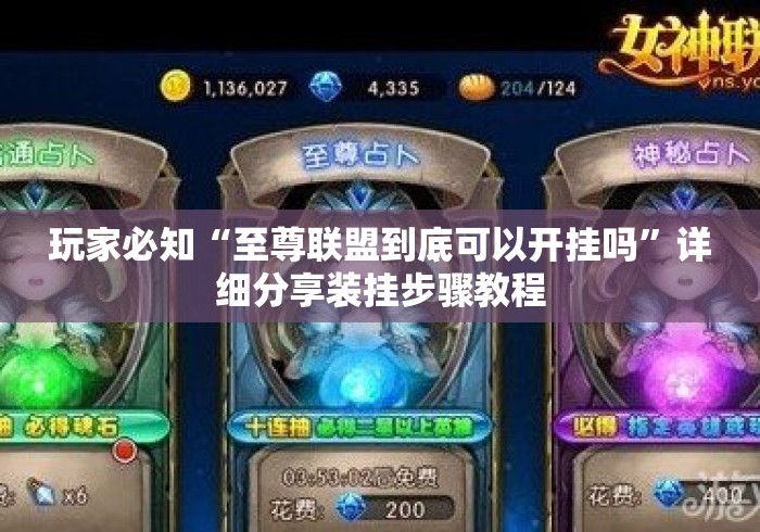 玩家必知“至尊联盟到底可以开挂吗”详细分享装挂步骤教程