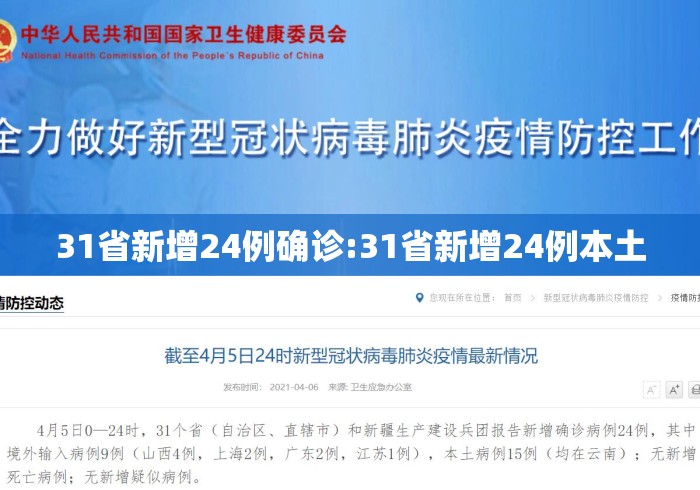31省新增24例确诊:31省新增24例本土