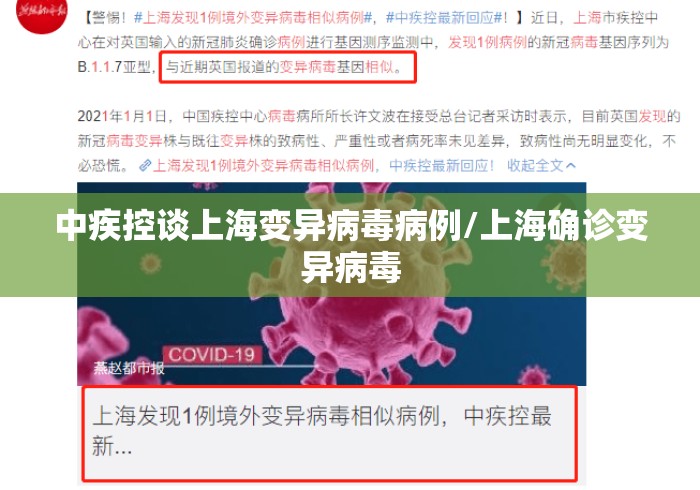 中疾控谈上海变异病毒病例/上海确诊变异病毒 中疾控谈上海变异病毒病例/上海确诊变异病毒