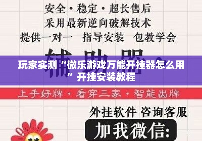 玩家实测“微乐游戏万能开挂器怎么用	”开挂安装教程