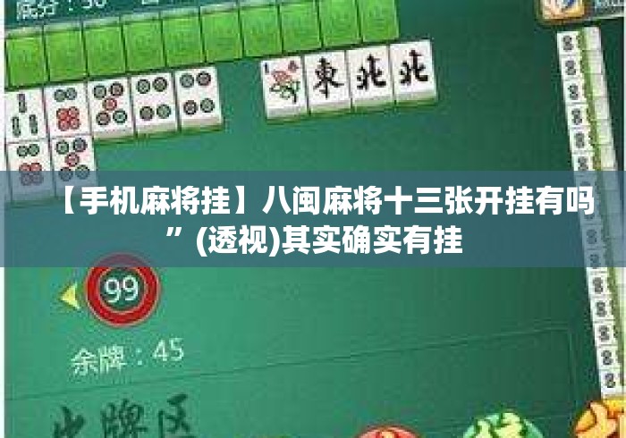 【手机麻将挂】八闽麻将十三张开挂有吗”(透视)其实确实有挂