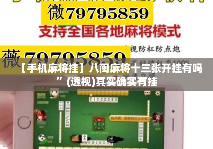 【手机麻将挂】八闽麻将十三张开挂有吗”(透视)其实确实有挂