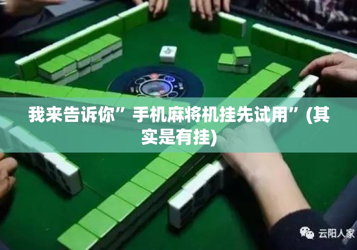 我来告诉你	”手机麻将机挂先试用”(其实是有挂)