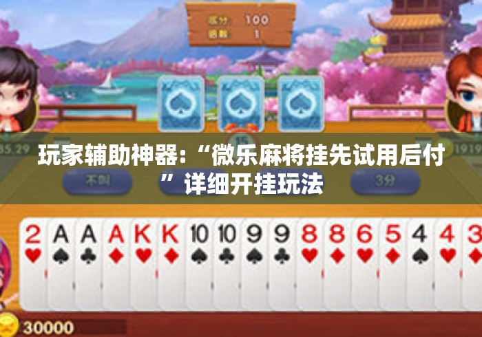 玩家辅助神器:“微乐麻将挂先试用后付”详细开挂玩法