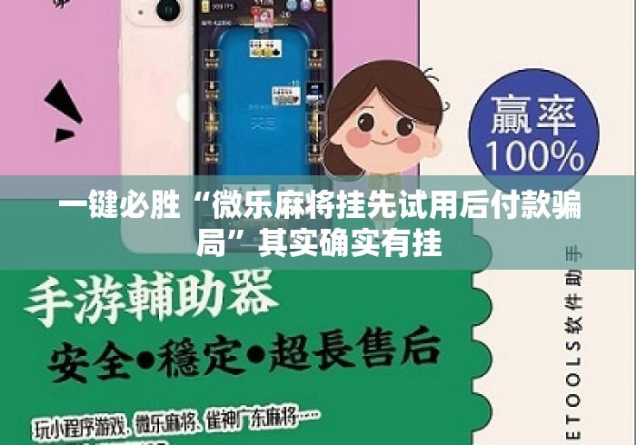 一键必胜“微乐麻将挂先试用后付款骗局	”其实确实有挂