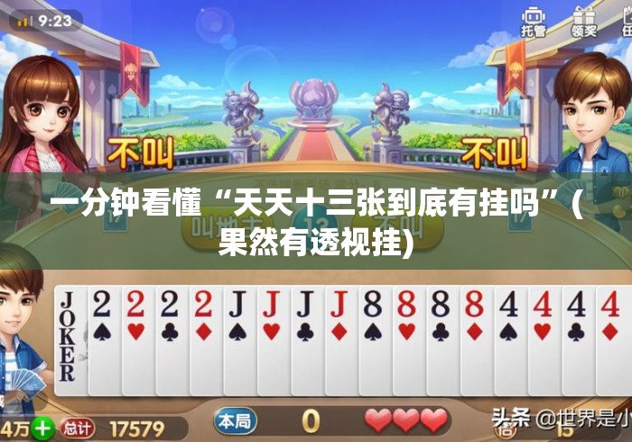 一分钟看懂“天天十三张到底有挂吗”(果然有透视挂)